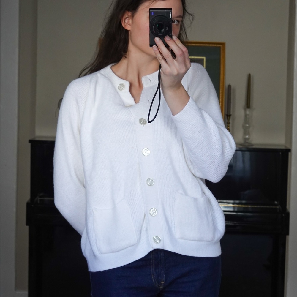 Vintage White Women's Cardigan